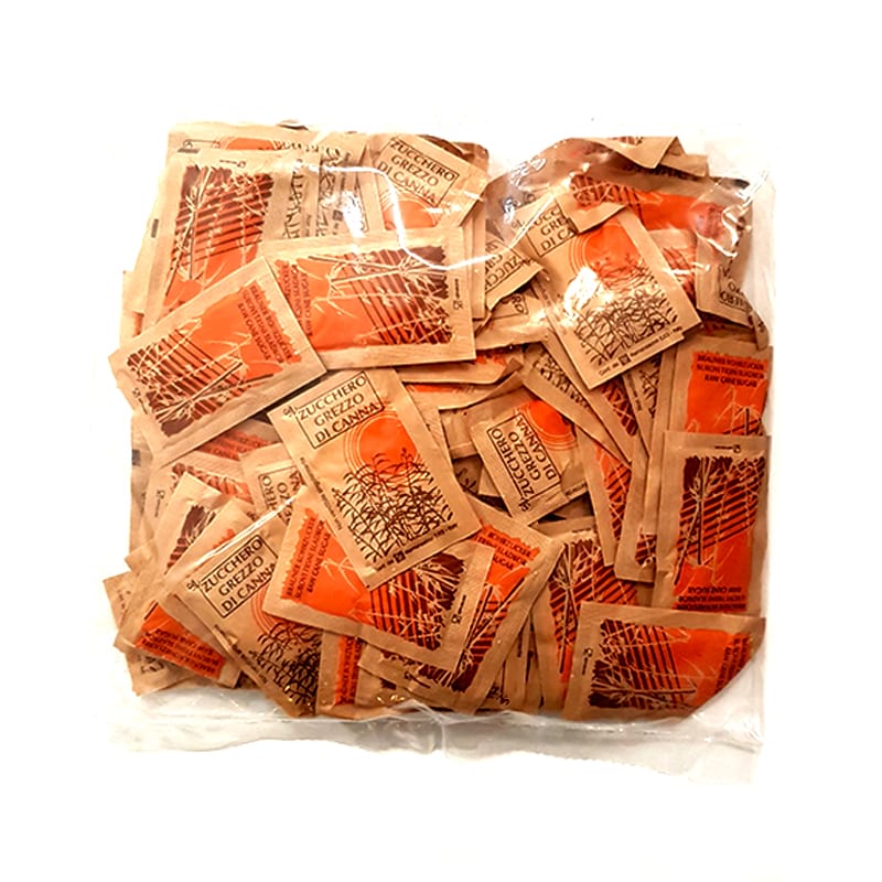 Zucchero di canna puro in bustine monodose