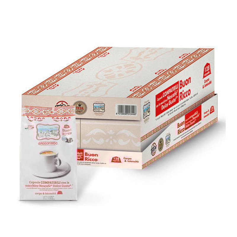 128 Capsule Gattoprato Ricco compatibili Dolce Gusto - confezione risparmio