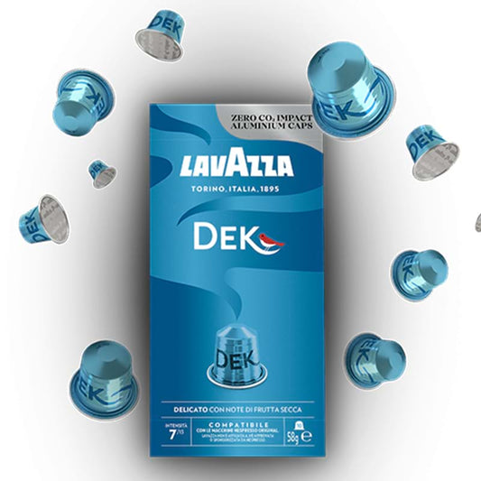 Lavazza Dek capsule alluminio compatibili Nespresso