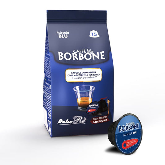 Capsule Borbone miscela Blu compatibili Nescafè Dolce Gusto