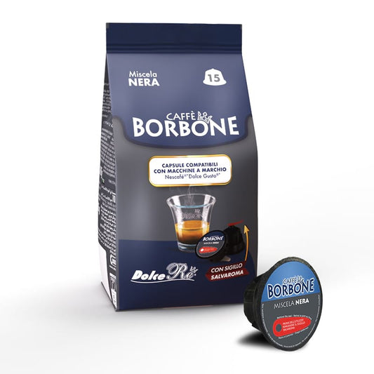 Capsule Borbone miscela Nera compatibili Nescafè Dolce Gusto