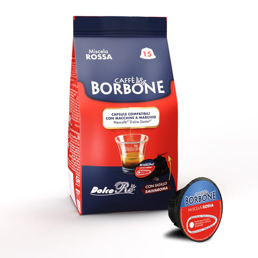 Capsule Borbone miscela Rossa compatibili Nescafè Dolce Gusto